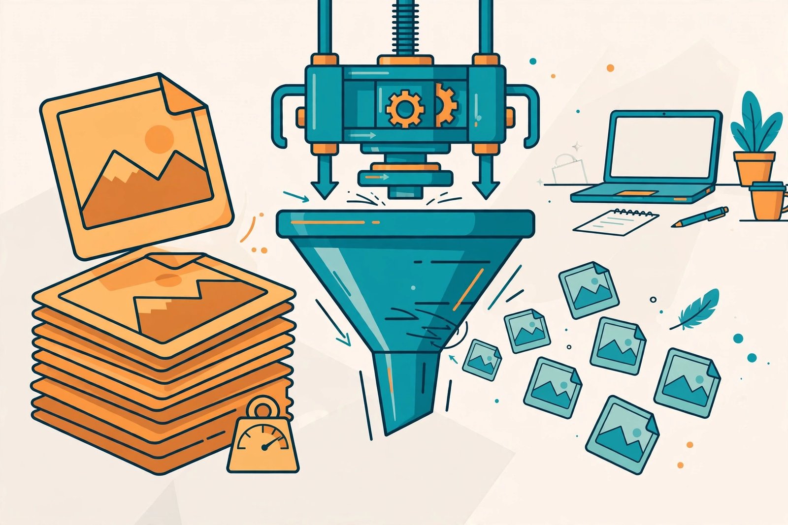 Compressing large image files to speed up a website