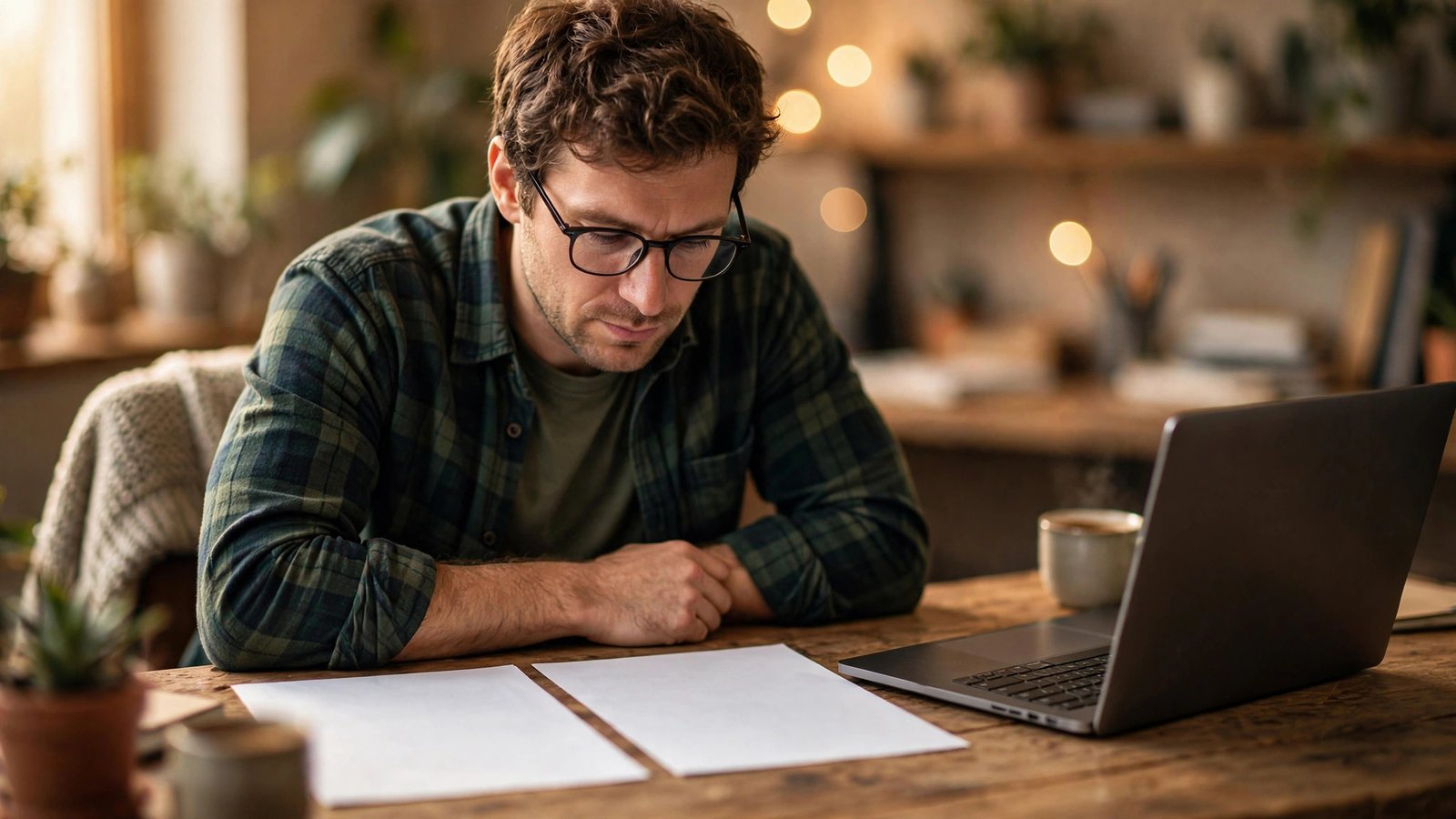 Business owner reviewing a website design quote
